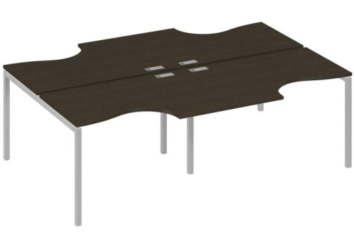 Рабочая станция эргономичная 4х120 Классика Мира Лофт, цвет венге + серый