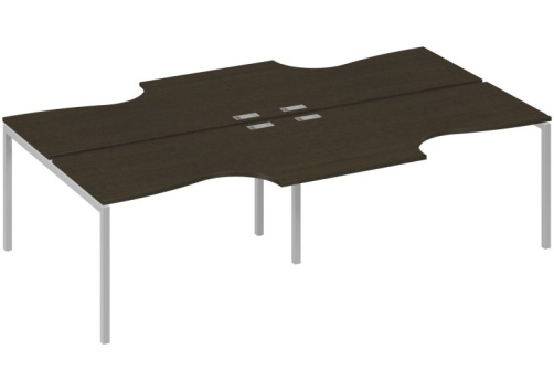 Рабочая станция эргономичная 4х140 Классика Мира Лофт, цвет венге + серый