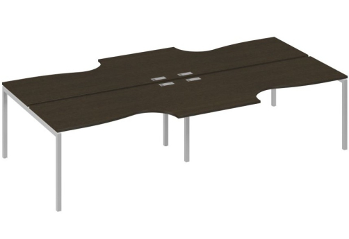 Рабочая станция эргономичная 4х160 Классика Мира Лофт, цвет венге + серый