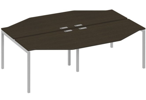 Рабочая станция эргономичная 4х120 Техно Мира Лофт, цвет венге + серый