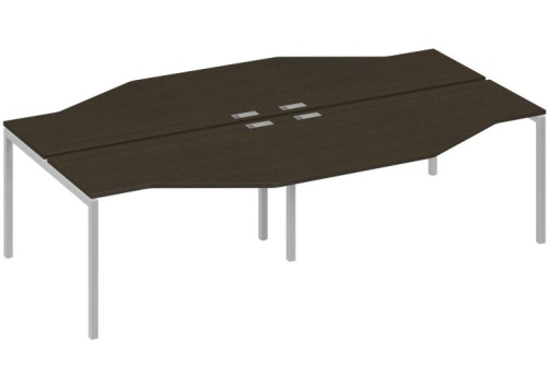 Рабочая станция эргономичная 4х140 Техно Мира Лофт, цвет венге + серый