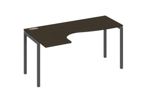 Стол эргономичный левый Классика Мира Лофт, цвет венге + антрацит