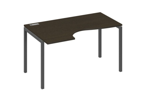 Стол эргономичный левый Классика Мира Лофт, цвет венге + антрацит