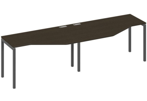 Рабочая станция эргономичная 2х140 Техно Мира Лофт, цвет венге + антрацит