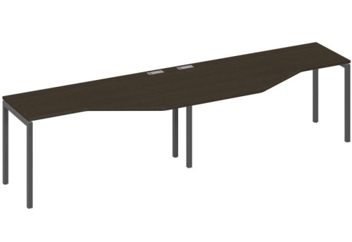 Рабочая станция эргономичная 2х160 Техно Мира Лофт, цвет венге + антрацит