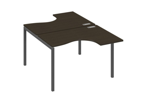 Рабочая станция эргономичная 2х120 Классика Мира Лофт, цвет венге + антрацит