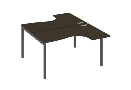 Рабочая станция эргономичная 2х140 Классика Мира Лофт, цвет венге + антрацит