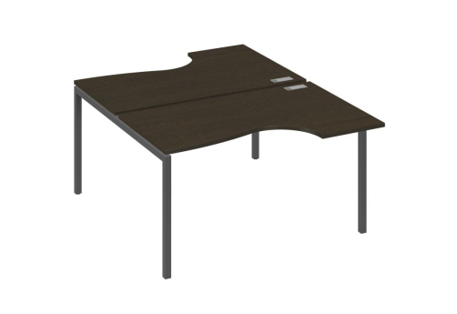 Рабочая станция эргономичная 2х140 Классика Мира Лофт, цвет венге + антрацит