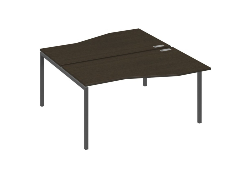 Рабочая станция эргономичная 2х160 Техно Мира Лофт, цвет венге + антрацит
