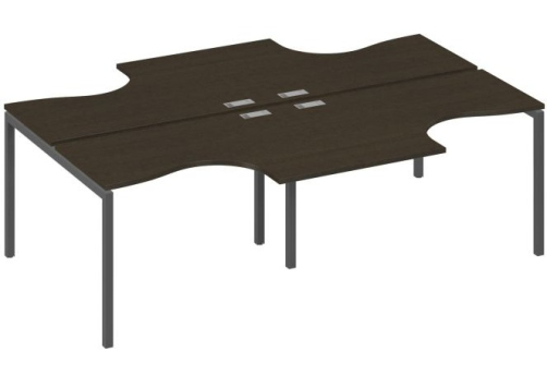 Рабочая станция эргономичная 4х120 Классика Мира Лофт, цвет венге + антрацит