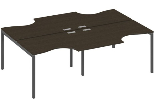 Рабочая станция эргономичная 4х120 Классика Мира Лофт, цвет венге + антрацит
