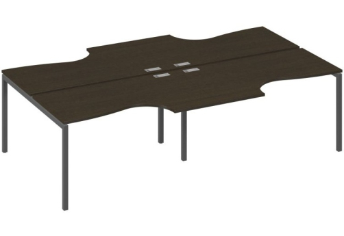 Рабочая станция эргономичная 4х140 Классика Мира Лофт, цвет венге + антрацит