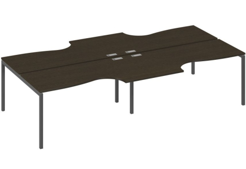 Рабочая станция эргономичная 4х160 Классика Мира Лофт, цвет венге + антрацит