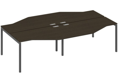 Рабочая станция эргономичная 4х140 Техно Мира Лофт, цвет венге + антрацит