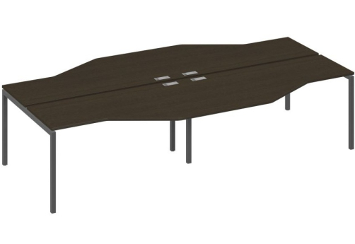 Рабочая станция эргономичная 4х160 Техно Мира Лофт, цвет венге + антрацит