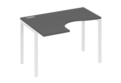 Стол эргономичный левый Классика Мира Лофт, цвет антрацит премиум + белый
