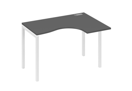 Стол эргономичный правый Классика Мира Лофт, цвет антрацит премиум + белый