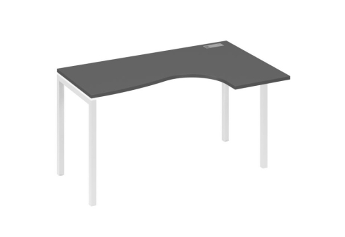 Стол эргономичный правый Классика Мира Лофт, цвет антрацит премиум + белый