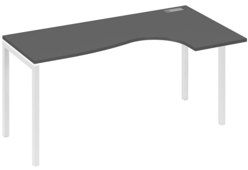 Стол эргономичный правый Классика Мира Лофт, цвет антрацит премиум + белый