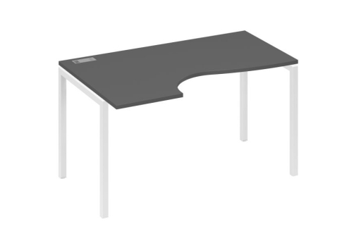 Стол эргономичный левый Классика Мира Лофт, цвет антрацит премиум + белый