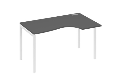 Стол эргономичный правый Классика Мира Лофт, цвет антрацит премиум + белый