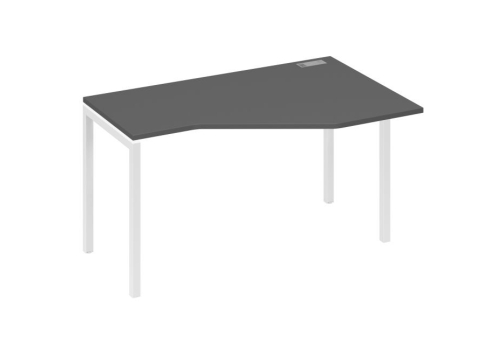 Стол эргономичный правый Техно Мира Лофт, цвет антрацит премиум + белый