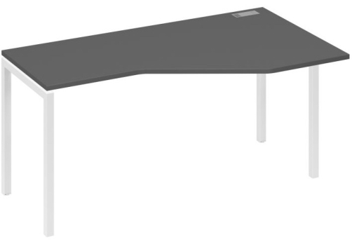 Стол эргономичный правый Техно Мира Лофт, цвет антрацит премиум + белый