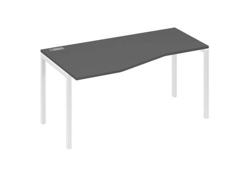 Стол эргономичный левый Техно Мира Лофт, цвет антрацит премиум + белый