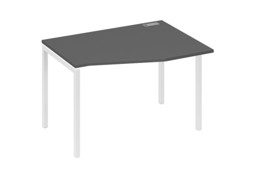Стол эргономичный правый Техно Мира Лофт, цвет антрацит премиум + белый