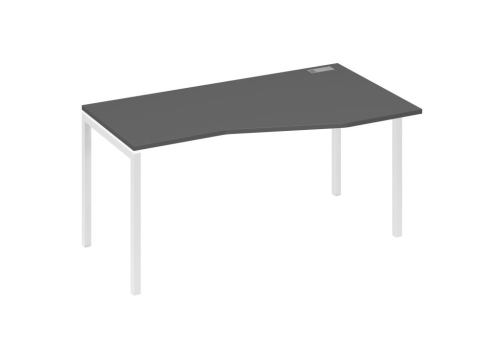 Стол эргономичный правый Техно Мира Лофт, цвет антрацит премиум + белый