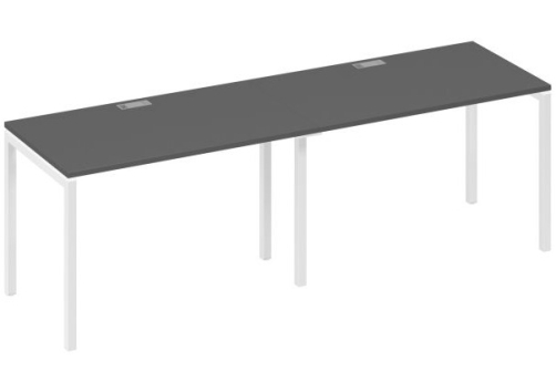 Рабочая станция 2х120 Мира Лофт, цвет антрацит премиум + белый
