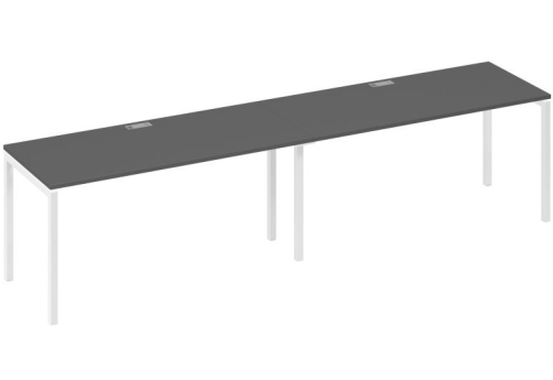 Рабочая станция 2х160 Мира Лофт, цвет антрацит премиум + белый