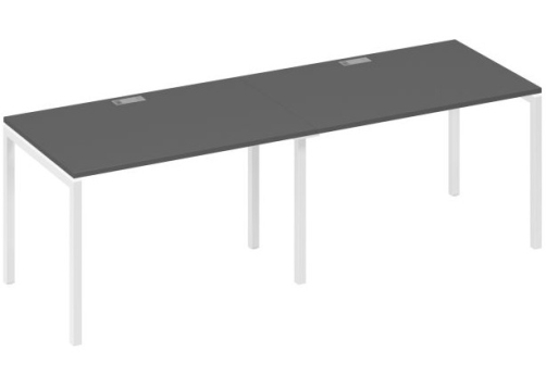 Рабочая станция 2х120 Мира Лофт, цвет антрацит премиум + белый