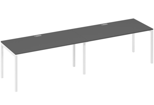 Рабочая станция 2х160 Мира Лофт, цвет антрацит премиум + белый