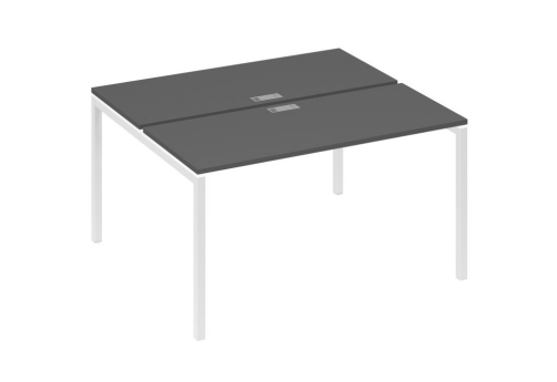Рабочая станция 2х140 Мира Лофт, цвет антрацит премиум + белый