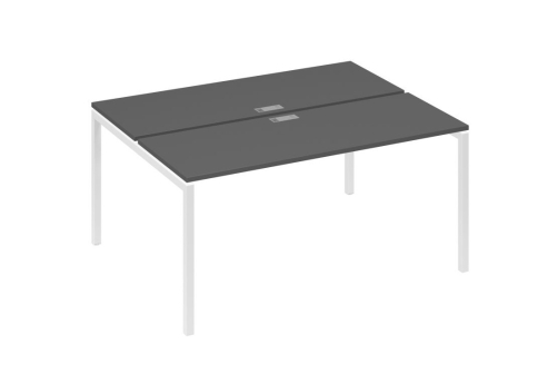 Рабочая станция 2х160 Мира Лофт, цвет антрацит премиум + белый