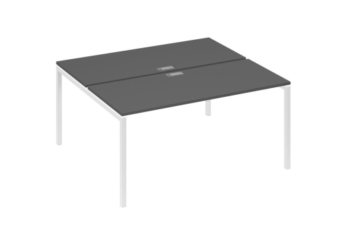Рабочая станция 2х160 Мира Лофт, цвет антрацит премиум + белый