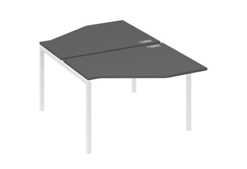 Рабочая станция эргономичная 2х120 Техно Мира Лофт, цвет антрацит премиум + белый