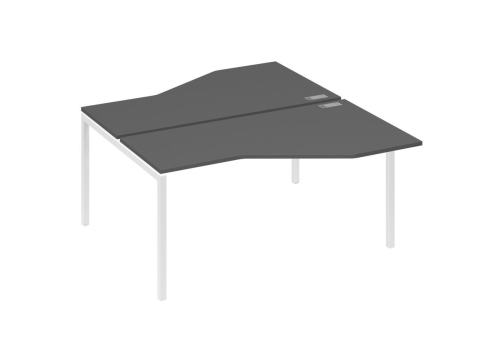 Рабочая станция эргономичная 2х160 Техно Мира Лофт, цвет антрацит премиум + белый