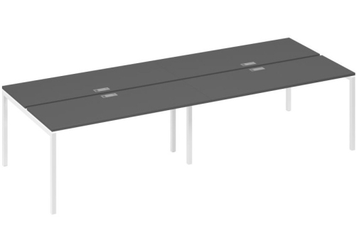 Рабочая станция 4х160 Мира Лофт, цвет антрацит премиум + белый
