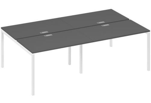 Рабочая станция 4х120 Мира Лофт, цвет антрацит премиум + белый