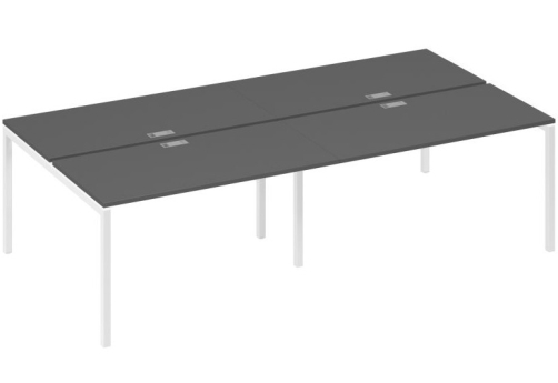 Рабочая станция 4х140 Мира Лофт, цвет антрацит премиум + белый