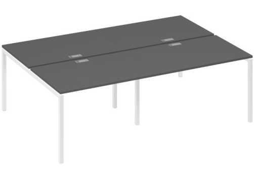 Рабочая станция 4х120 Мира Лофт, цвет антрацит премиум + белый