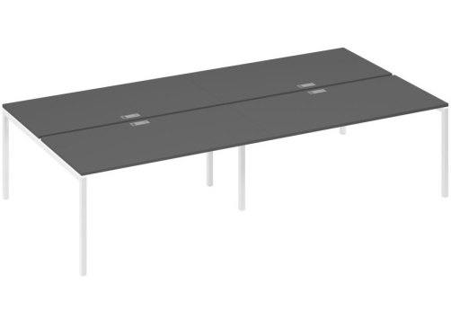 Рабочая станция 4х160 Мира Лофт, цвет антрацит премиум + белый
