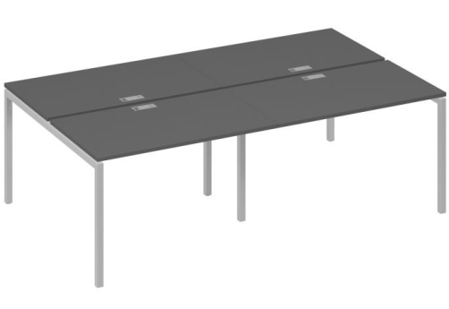 Рабочая станция 4х120 Мира Лофт, цвет антрацит премиум + серый