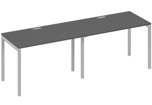 Рабочая станция 2х120 Мира Лофт, цвет антрацит премиум + серый