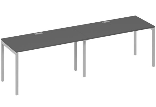 Рабочая станция 2х140 Мира Лофт, цвет антрацит премиум + серый
