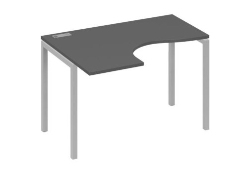 Стол эргономичный левый Классика Мира Лофт, цвет антрацит премиум + серый