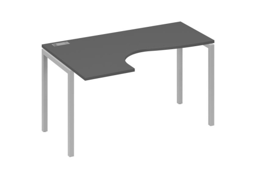 Стол эргономичный левый Классика Мира Лофт, цвет антрацит премиум + серый