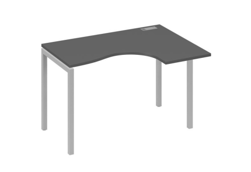 Стол эргономичный правый Классика Мира Лофт, цвет антрацит премиум + серый
